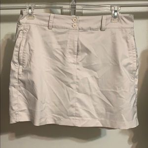 Khaki colored golf skirt